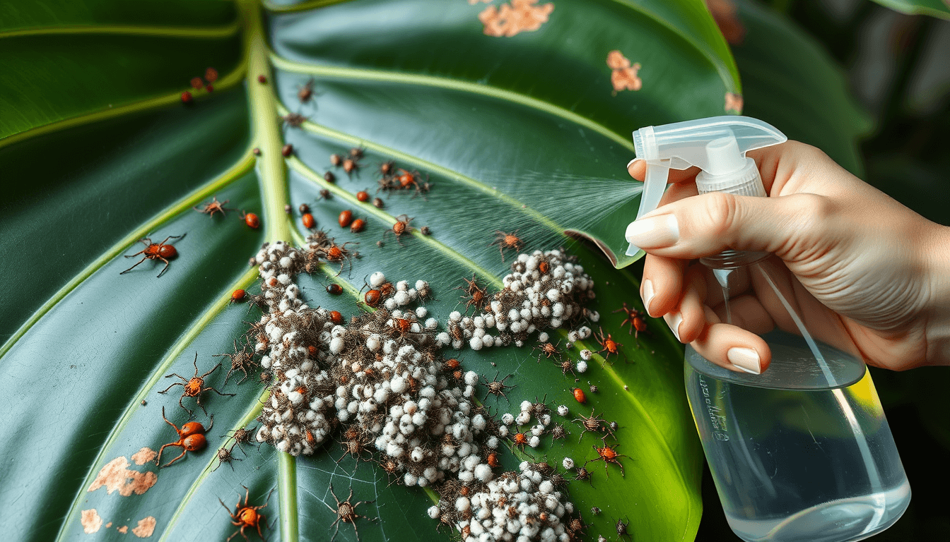 泰斑龜背芋蟲害防治_無毒戰術擊退紅蜘蛛_介殼蟲_預防機率降70