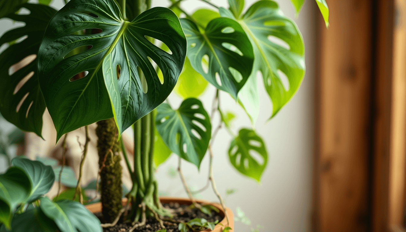 窗孔龜背芋爆孔秘訣_DIY水苔柱_掌握3種支架固定法