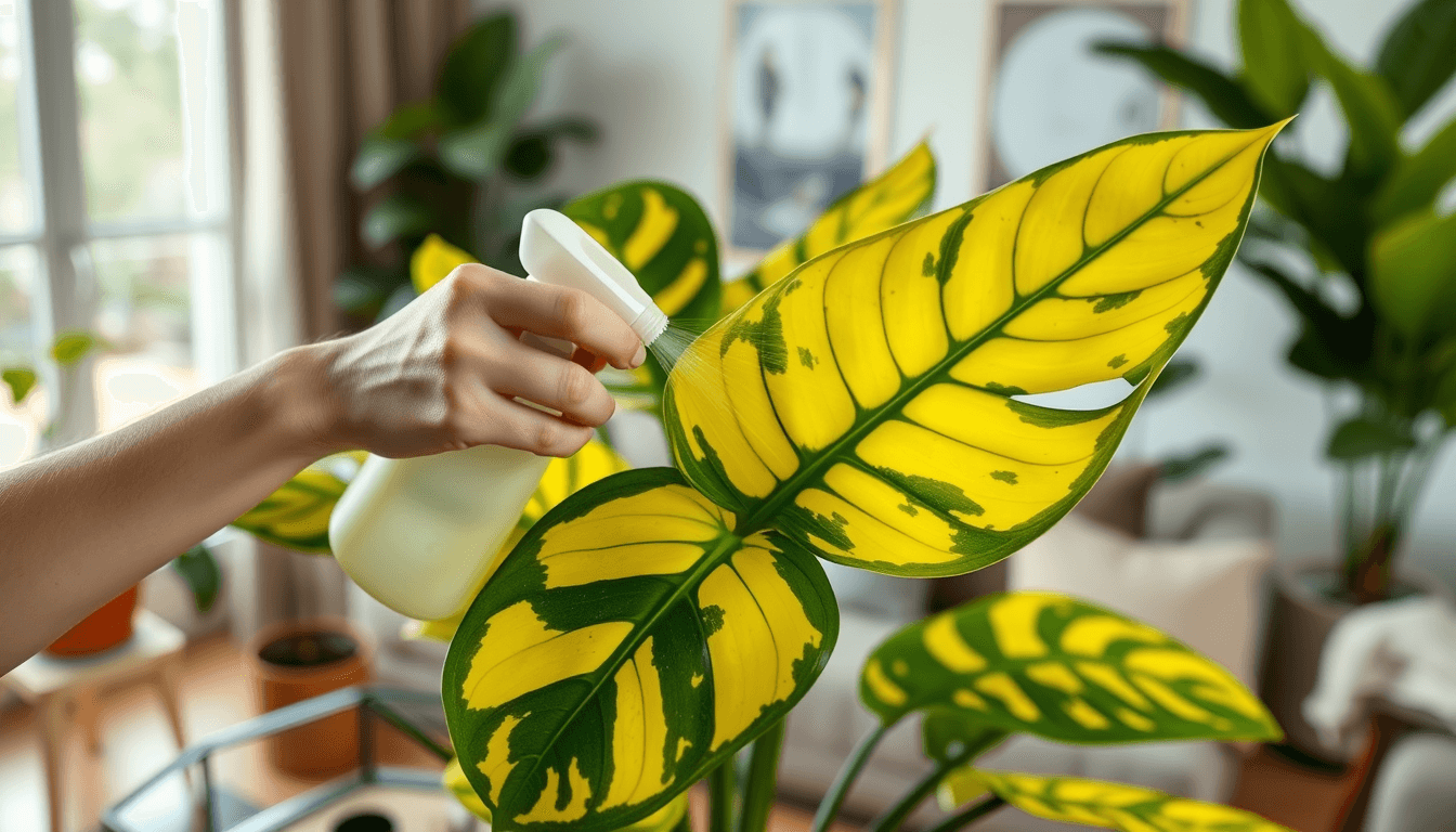 黃斑龜背芋營養環境調控_微量元素_控溫_斑紋顯色提升20