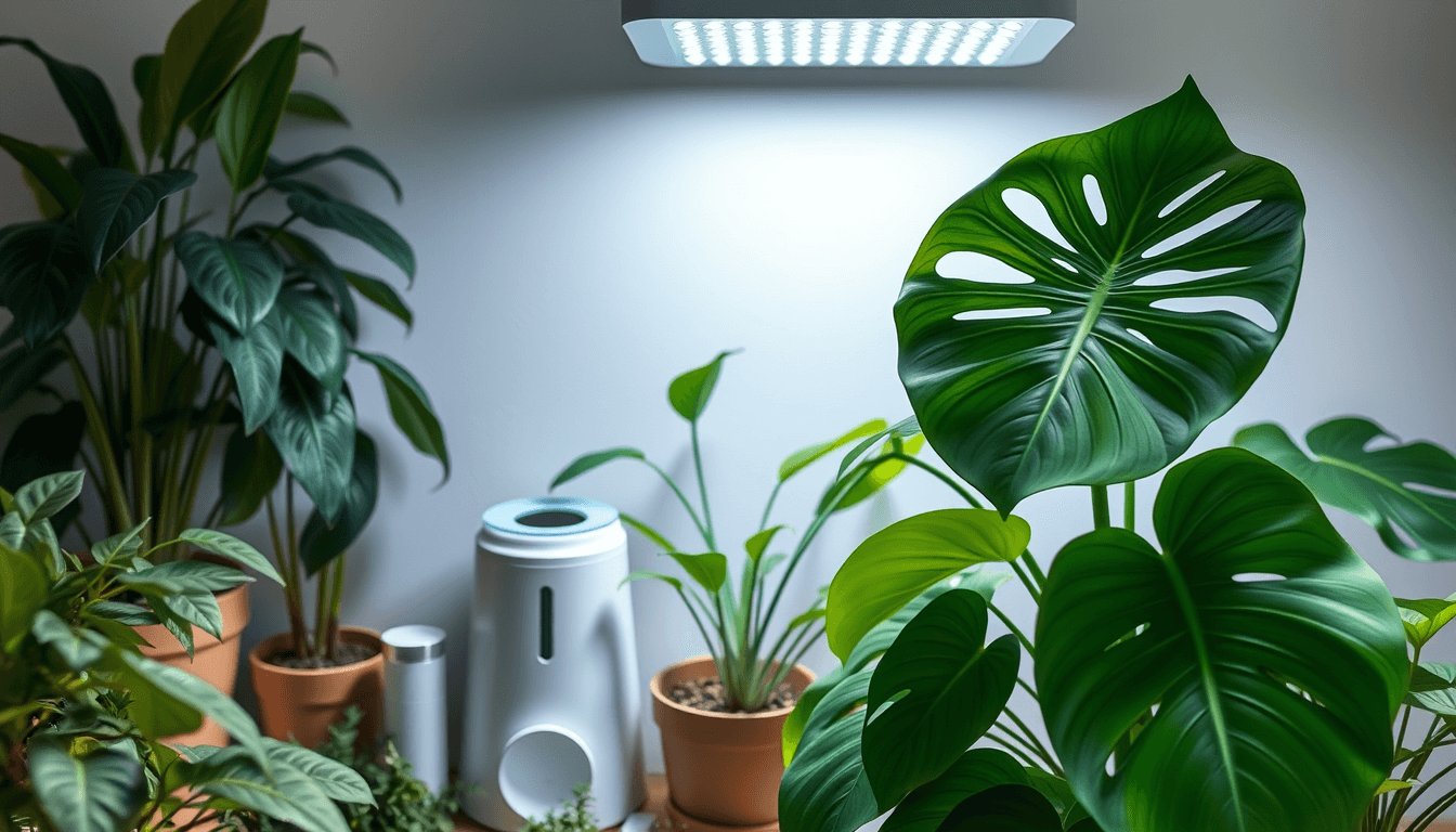 龜背芋植物燈懶人管理術_智能定時器_APP監測_光照管理更輕鬆
