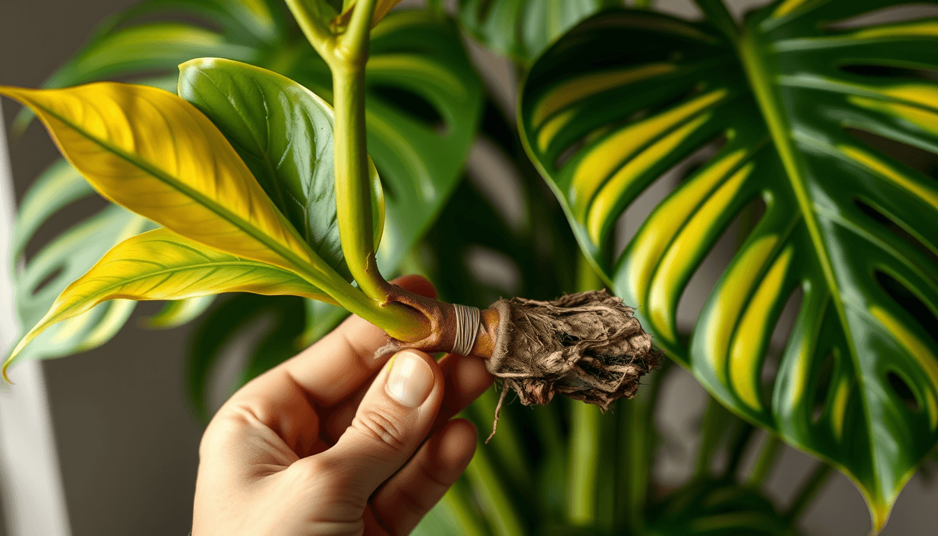 龜背芋求救訊號_從葉片_莖部辨識腐爛與不生根徵兆