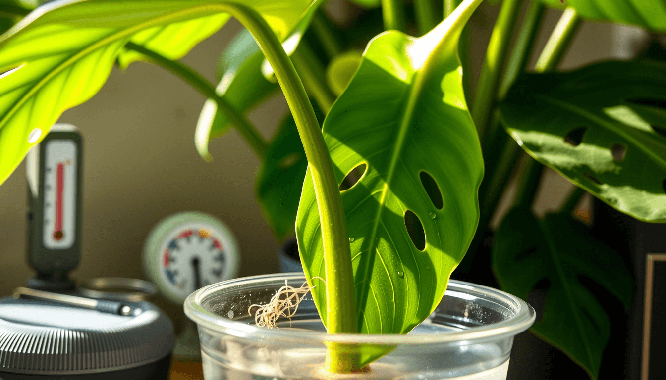 龜背芋莖節黃金環境_光照_溫度_濕度_通風4大關鍵解密