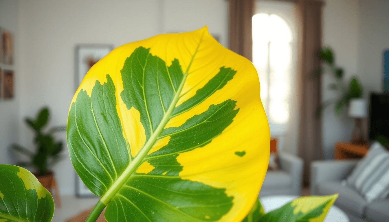龜背芋黃葉解碼_從葉片部位與形狀_視覺化判斷病因